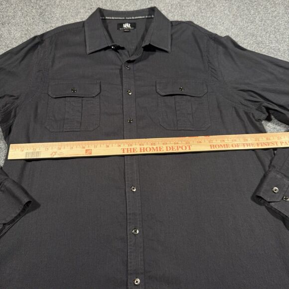 Rock and Republic Long Sleeve Button Up Dark Gray Shirt Men's XXL 2XL - Picture 5 of 6